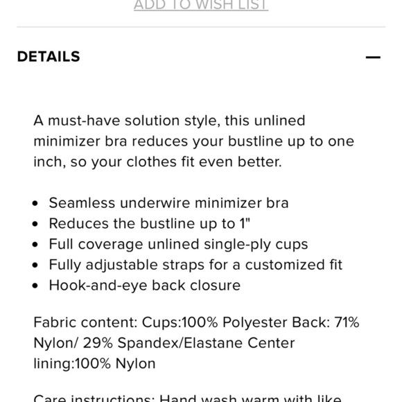 Wacoal Bra Black Simple Shaping Minimizer Underwire size 44D - Picture 14 of 14